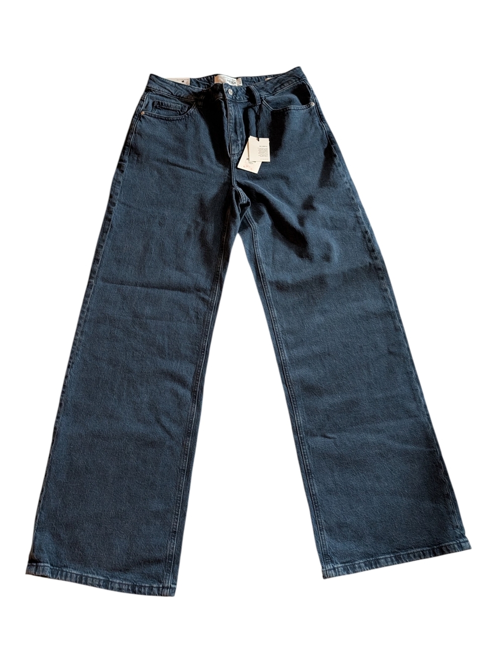 ✨ NWT ✨ Dynamite Dark Blue Wide-Leg High-Rise Jeans 12 X 31 - Picture 2 of 9